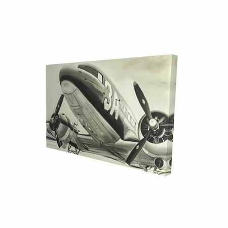 FONDO 12 x 18 in. Vintage Airplane-Print on Canvas FO2774787